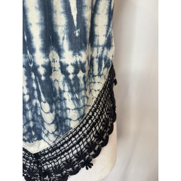 Y2K Guess Crochet Handkerchief Halter Tank Top Size S Tye Die Boho Beach Vaca - Picture 5 of 9